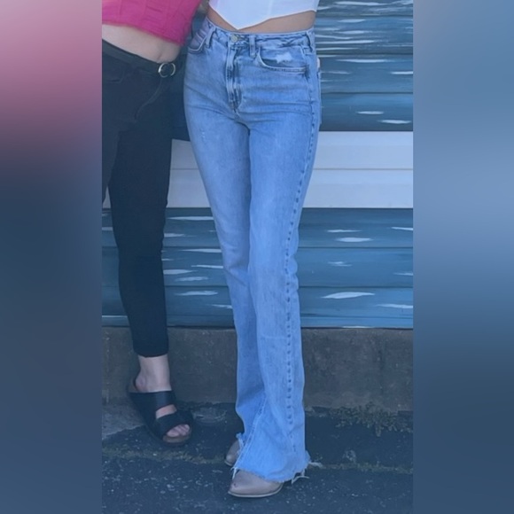 Zara Light Blue Flare Jeans - Picture 4 of 4